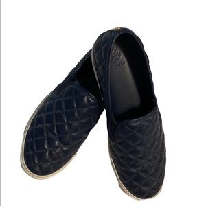 💯 Tory Burch Blue Leather Flats